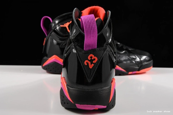 Rep LUCY 313358-006 Jordan Air 7 Black Patent Retro 0823